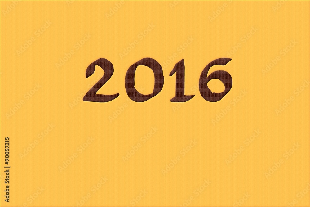 2016 Jahreswechsel, Holz mit Textil, braun 2016 Jahreswechsel, Holz mit Textil, braun