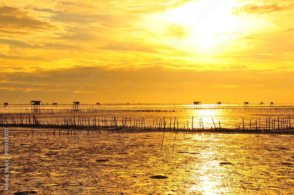 Fototapeta premium Seaside Landscape at Sunrise