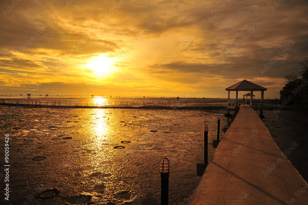 Fototapeta premium Seaside Landscape at Sunrise