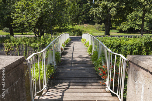 Small pedestrian bridge in Baden-Baden, Germany