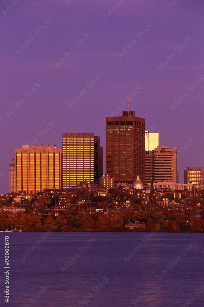 Obraz premium Boston skyline and Charles River