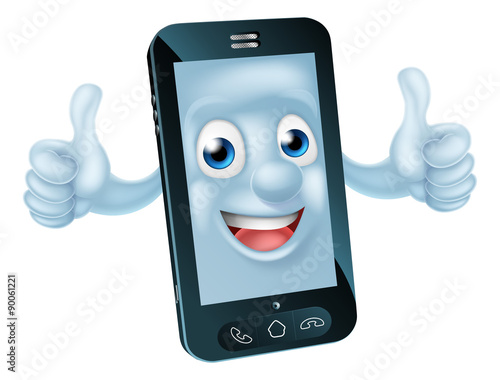 Cartoon mobile phone character