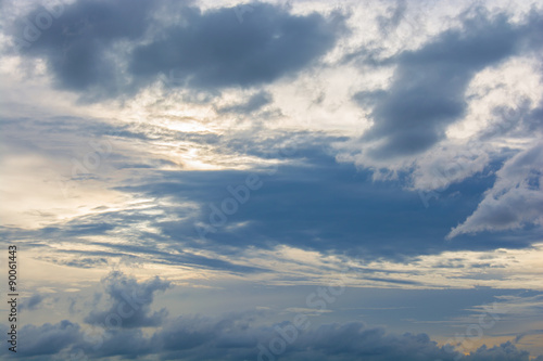 sky with clouds and sunset