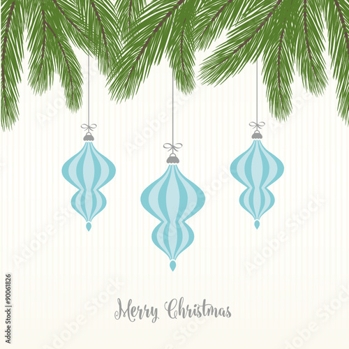 Weihnachtliche Dekoration mit Weihnachtskugeln