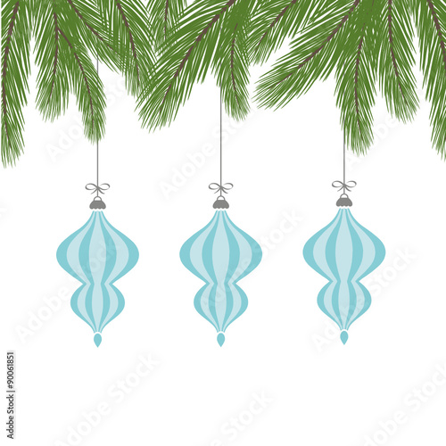 Weihnachtliche Dekoration mit Weihnachtskugeln