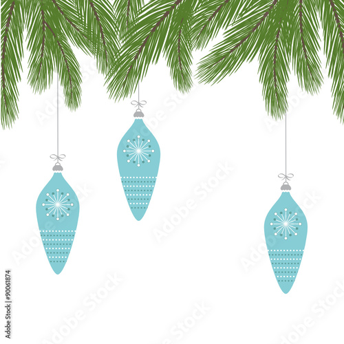 Weihnachtliche Dekoration mit Weihnachtskugeln
