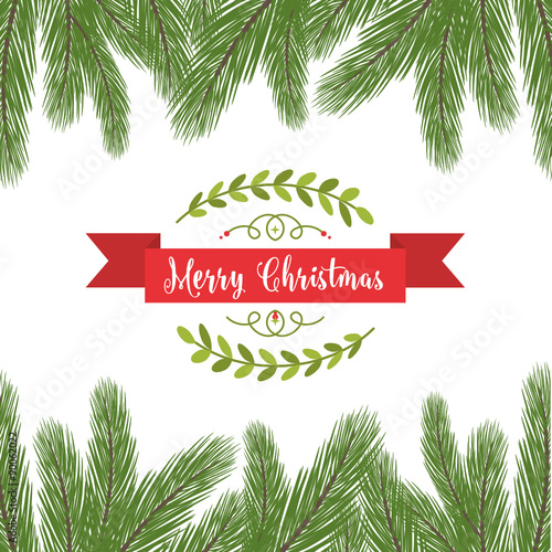 Weihnachtliche Dekoration mit Schriftzug