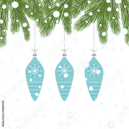 Weihnachtliche Dekoration mit Weihnachtskugeln