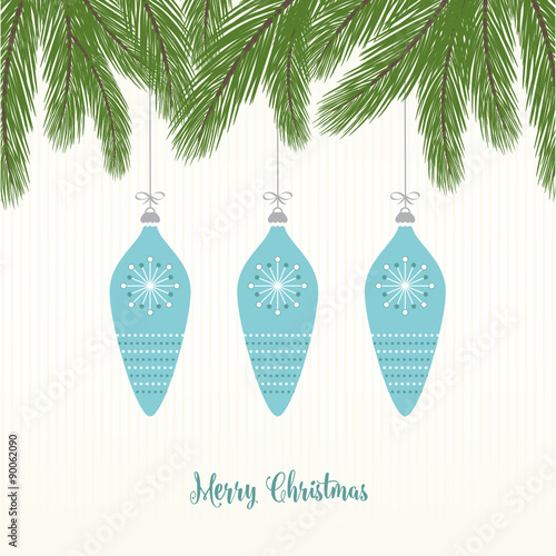 Weihnachtliche Dekoration mit Weihnachtskugeln