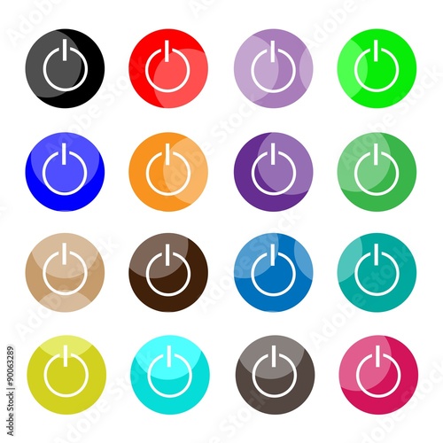 Collection of 16 Power or Shut Down Icons