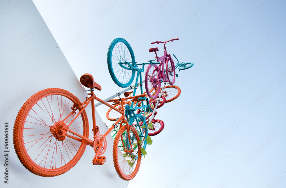 Obraz premium Flying bicycles