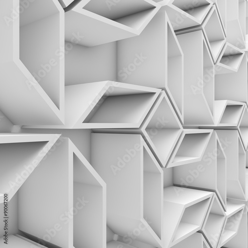 Geometric color abstract polygons pattern, as wallpaper for room