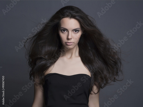 sexy girl with long healthy hair
