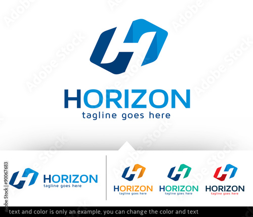 Horizon Letter H Logo Template Design Vector
