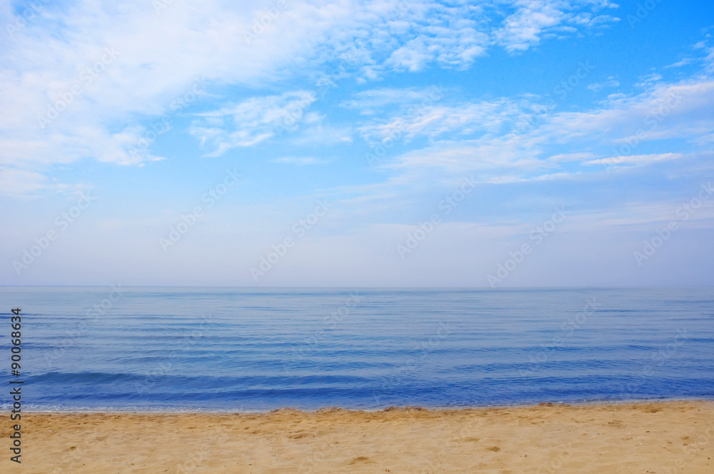 Black sea beach blue sky sand sun daylight