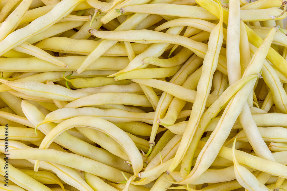 Yellow asparagus beans (Yardlong bean) background Yellow asparagus beans (Yardlong bean) background