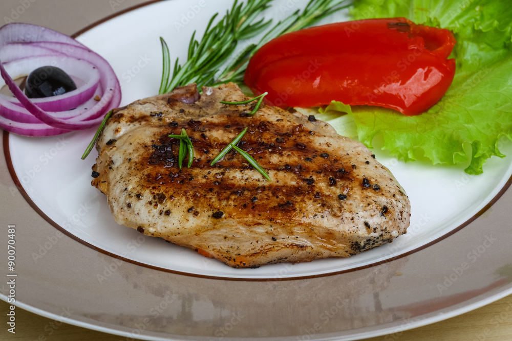 Grilled pork steak Grilled pork steak
