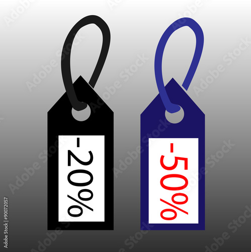 vector icons label indicating discounts