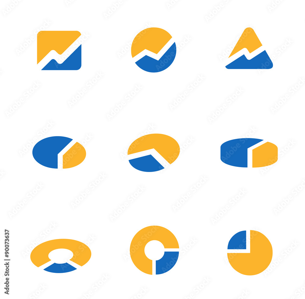 Simple set of diagram icons Simple set of diagram icons