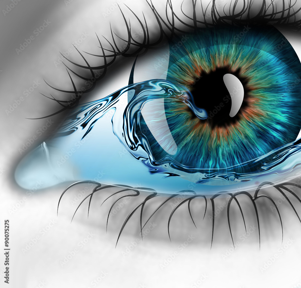 eye with water Stock Illustration Adobe Stock