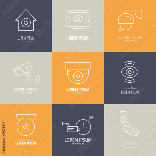 Line Icons CCTV