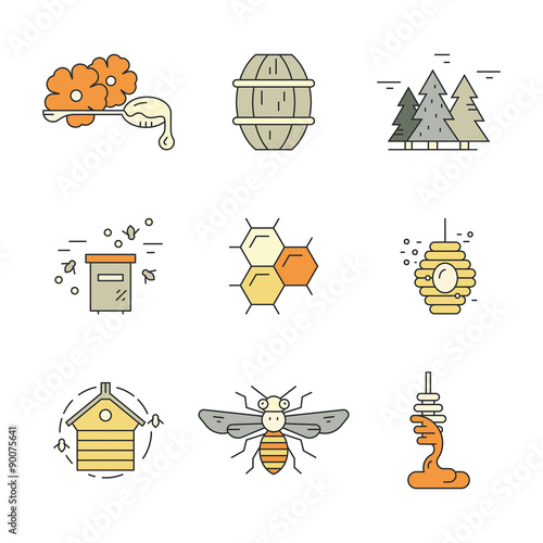 Set of Honey Icons