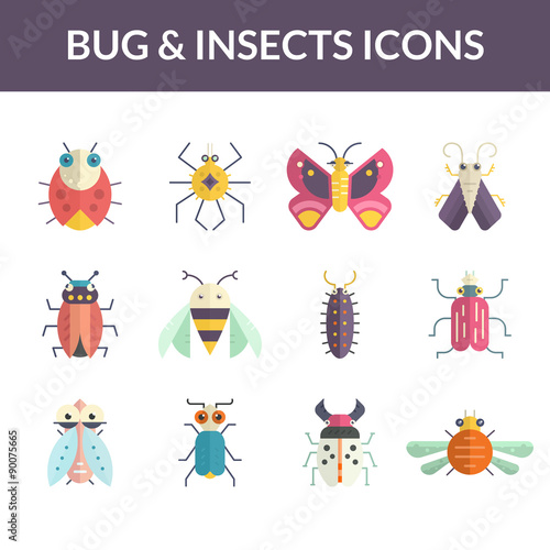 Bugs Flat Icons