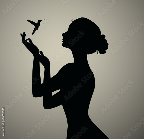 Girls positive silhouette