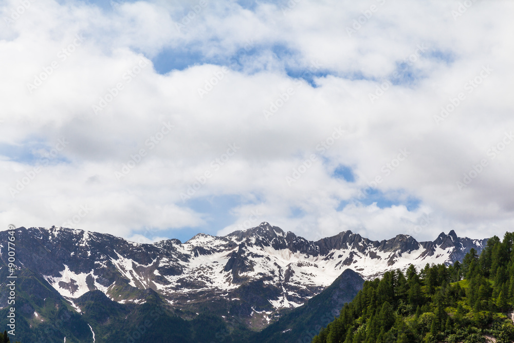 Panorama view of the Alps in Ticino