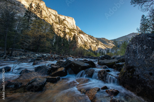 Rushing Stream in Yosemite National Park's Mirror Lake