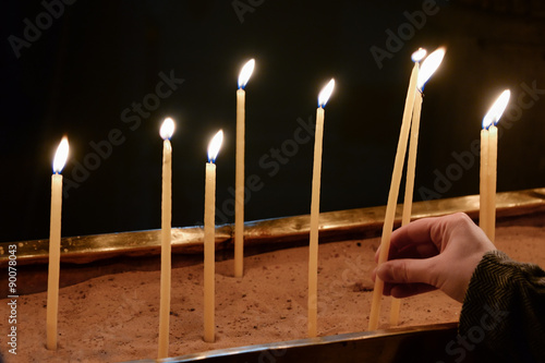 Candles in church