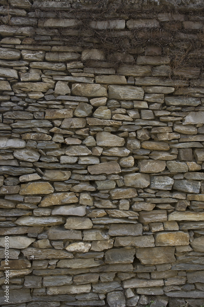 Stone Wall: Texture of vintage brickwork - stone brick