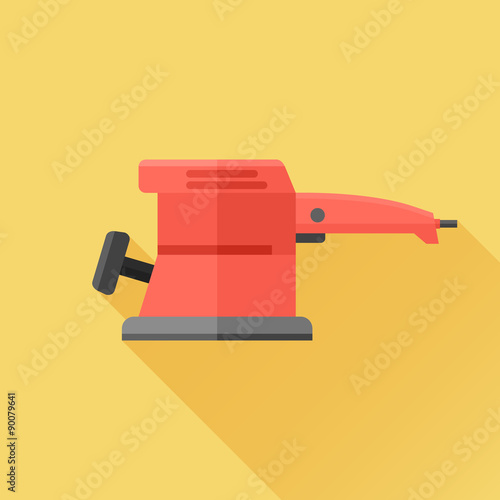 Electric sander flat icon