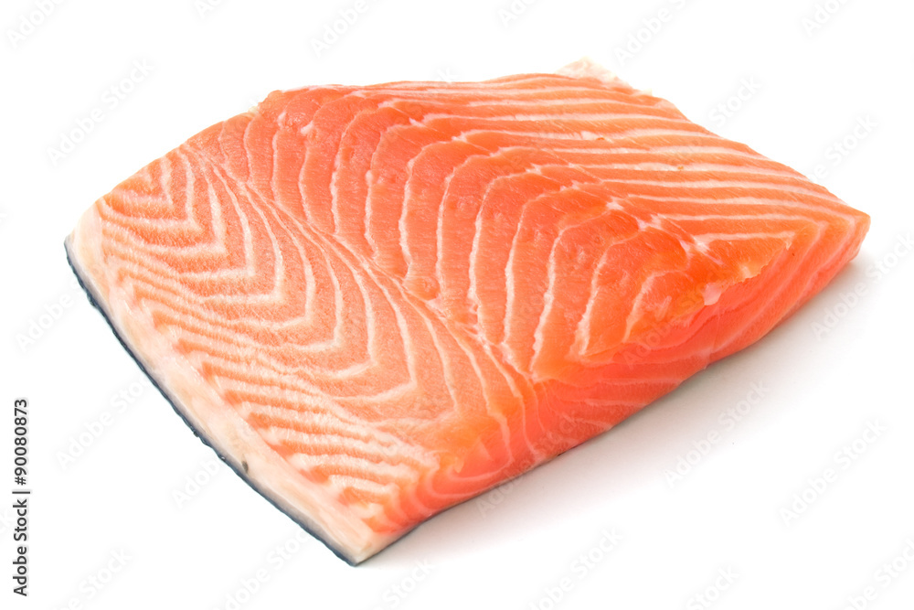 salmon isolated on white background