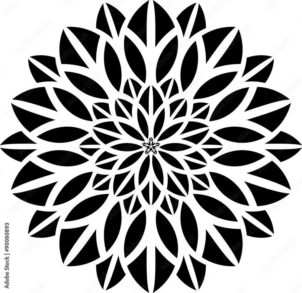 Ornaments Mandala Floral Silhouette Ornaments Mandala Floral Silhouette