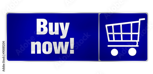 Buy now blue shopping cart