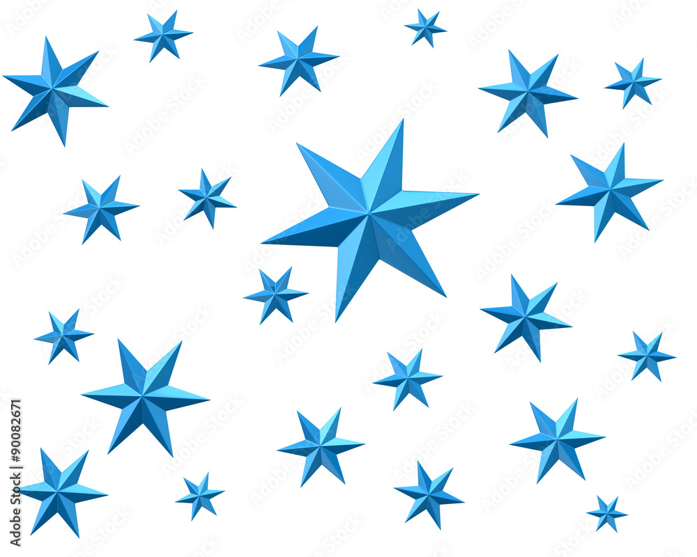 Obraz premium Background with blue stars