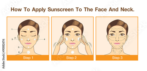 How to apply sunscreen to the face and neck