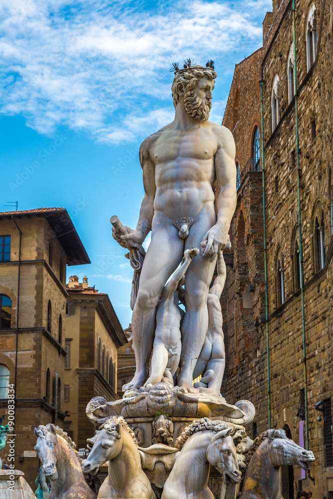 The Fountain of Neptune in Florence
