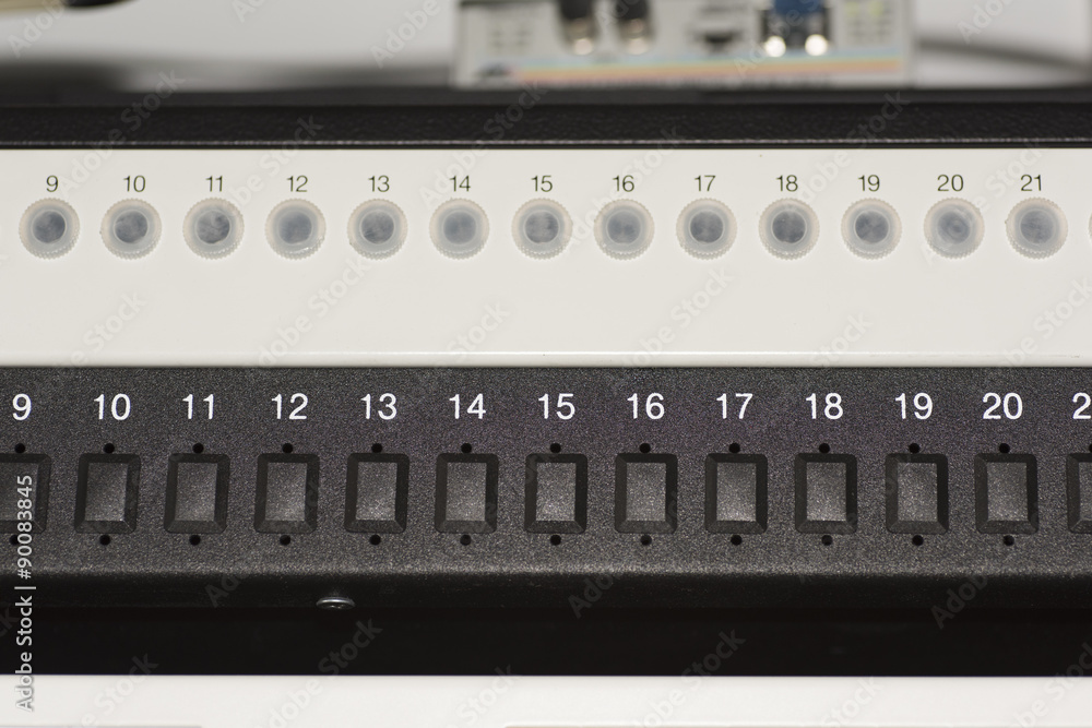 Ethernet Network Switch with ethernet cables Ethernet Network Switch with ethernet cables