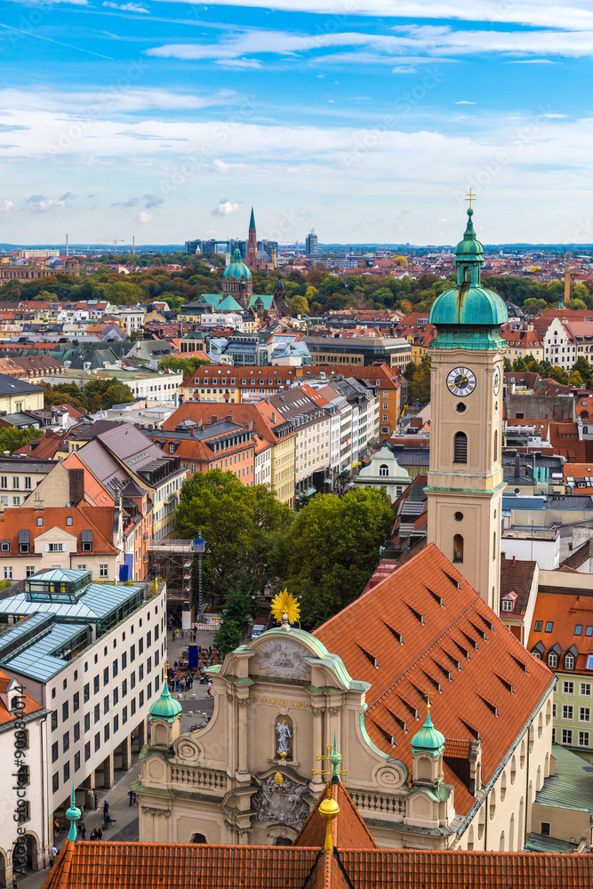 Aerial view of Munich