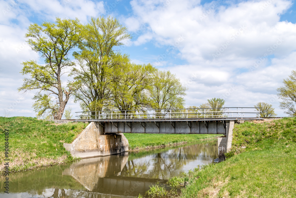 Railroad bridge on countryside Railroad bridge on countryside