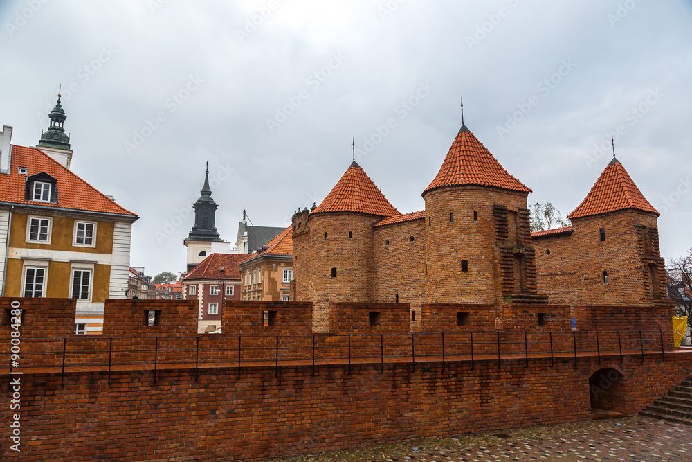 Barbican fortress in Warsaw