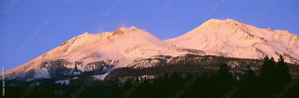 Mount Shasta At Sunset, California Mount Shasta At Sunset, California