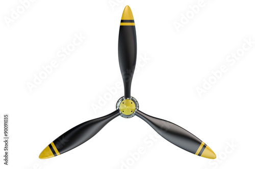 Airplane propeller with 3 blades photo