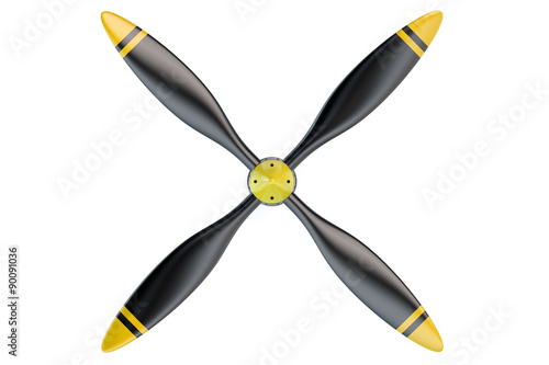 Airplane propeller with 4 blades photo