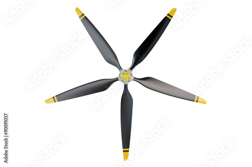 Airplane propeller with 5 blades photo