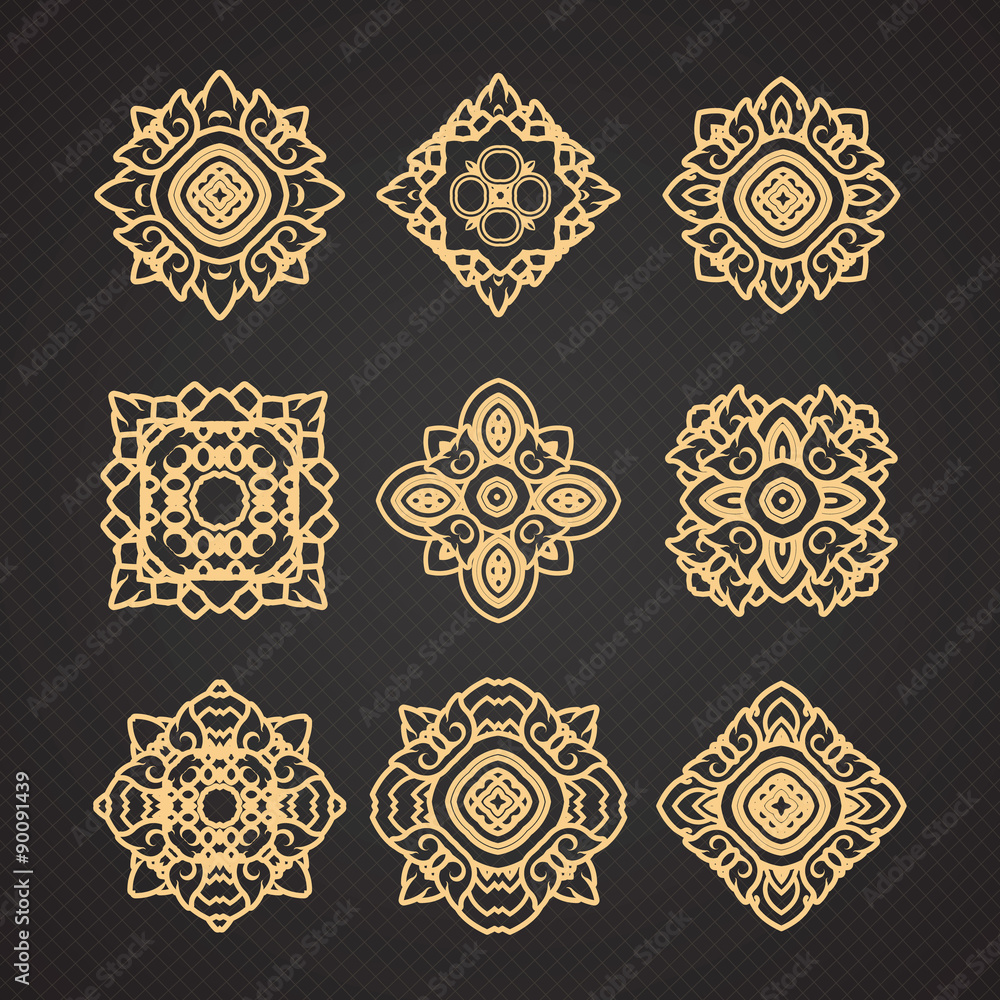 Vector set of thai art design Vector set of thai art design