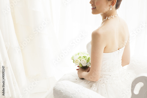 Картината върху платно Bride are in the waiting room of the wedding hall