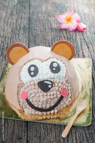 Canvas Print Animal fancy cake Head Monkey